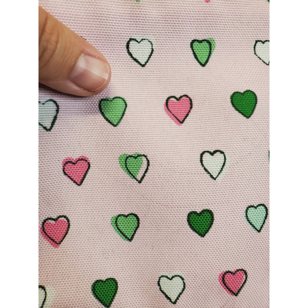 Pottery Barn Kids Roller Rabbit Pink Mint Hearts Backpack Lunch Bag Sack School - Picture 13 of 15